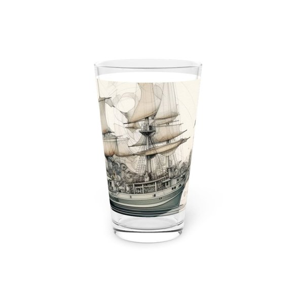 16oz Pint Glass - Perfect Gift for Boat Lovers - Ideal for Father's Day - Picture 2 of 6